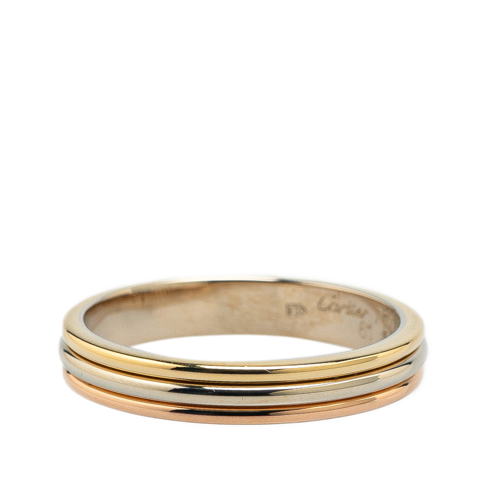 Tricolor 18K Trinity Wedding Band Ring Gold - Gaby Paris
