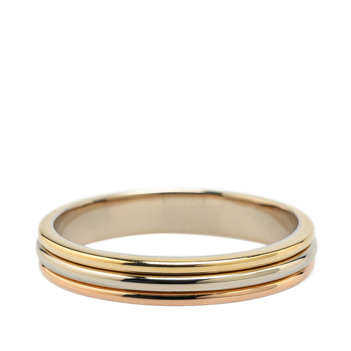 Tricolor 18K Trinity Wedding Band Ring Gold - Gaby Paris