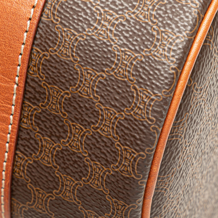 Macadam Coated Canvas Shoulder Bag Brown - Gaby Paris