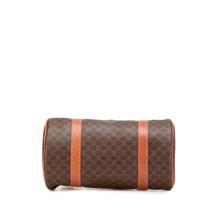 Macadam Coated Canvas Shoulder Bag Brown - Gaby Paris