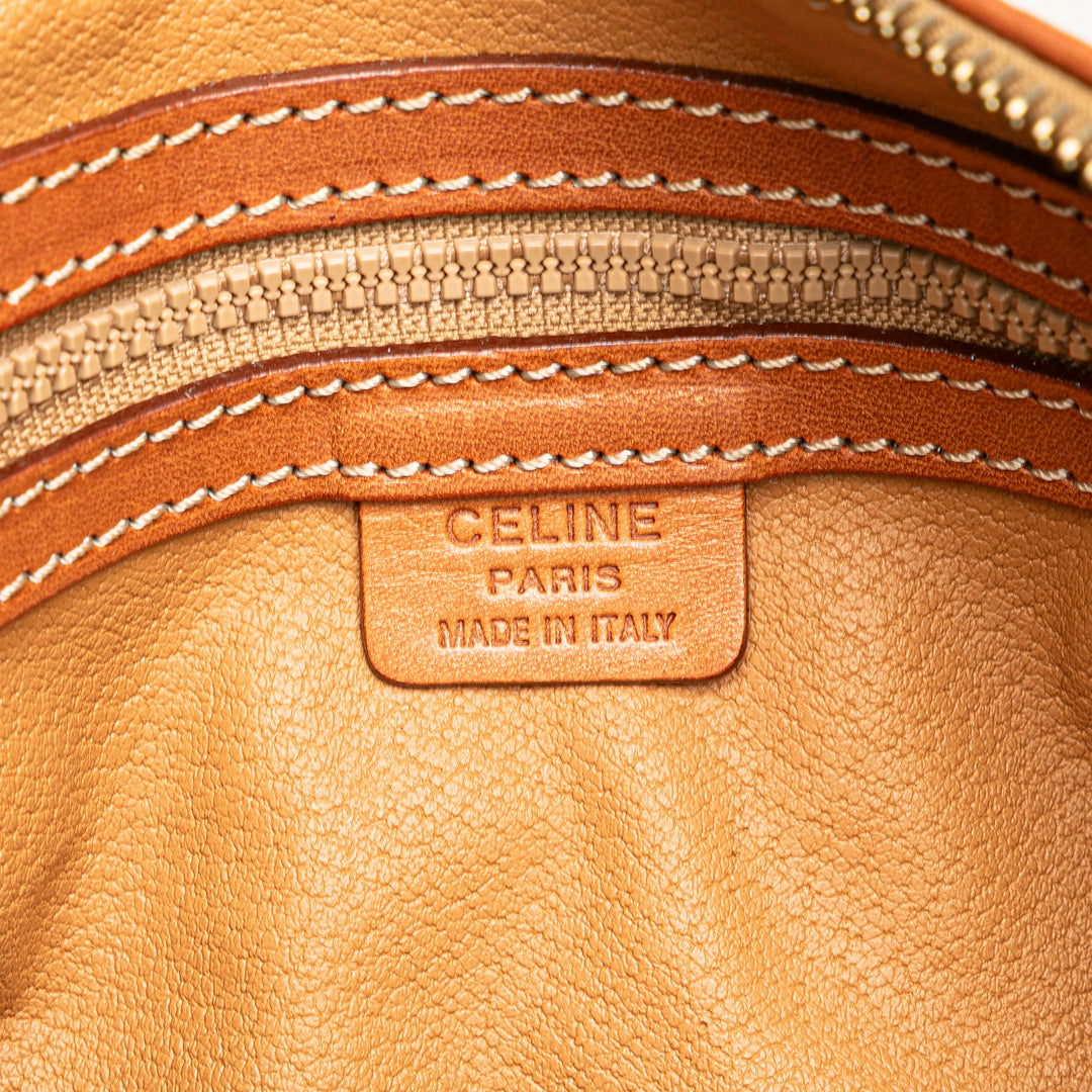 Macadam Coated Canvas Shoulder Bag Brown - Gaby Paris