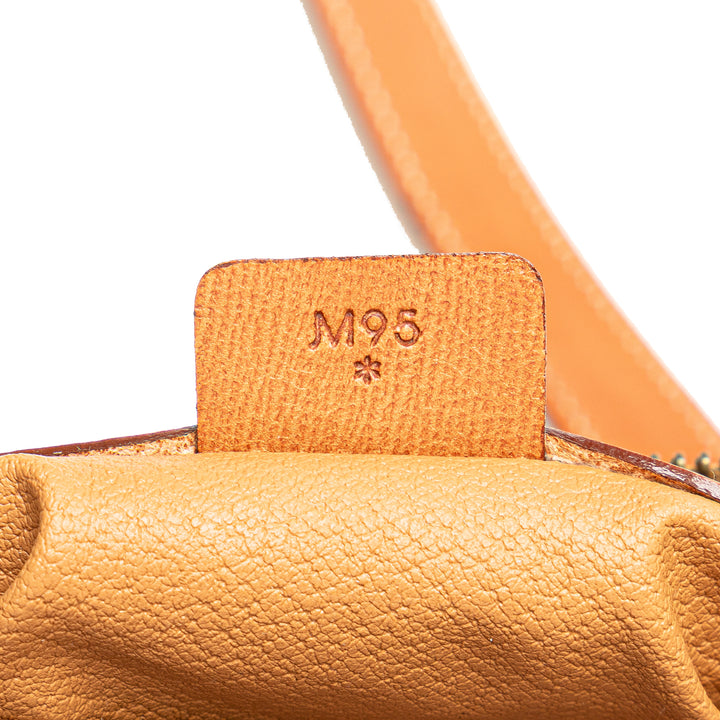 Macadam Coated Canvas Shoulder Bag Brown - Gaby Paris