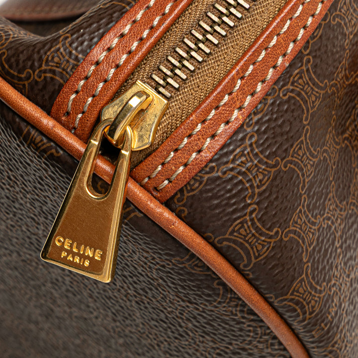 Macadam Coated Canvas Shoulder Bag Brown - Gaby Paris