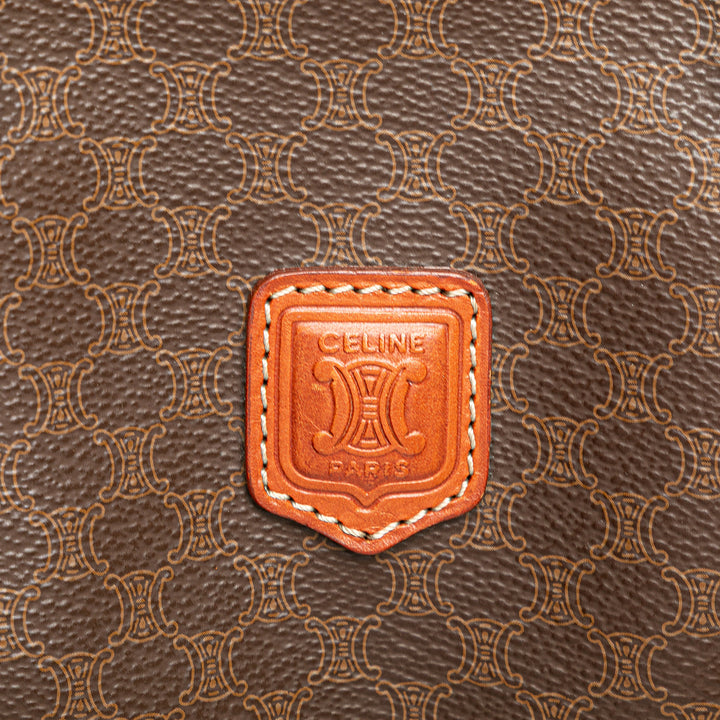 Macadam Coated Canvas Shoulder Bag Brown - Gaby Paris