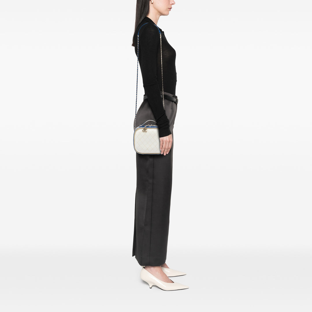 Chanel Small CC Crumpled Cuir de veau Vanity