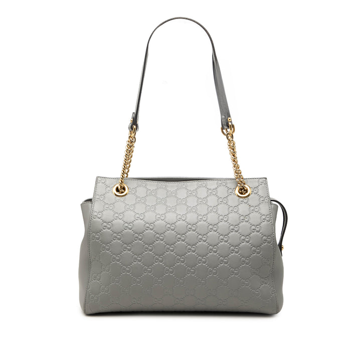 Guccissima Souple Sac Moyen Gris
