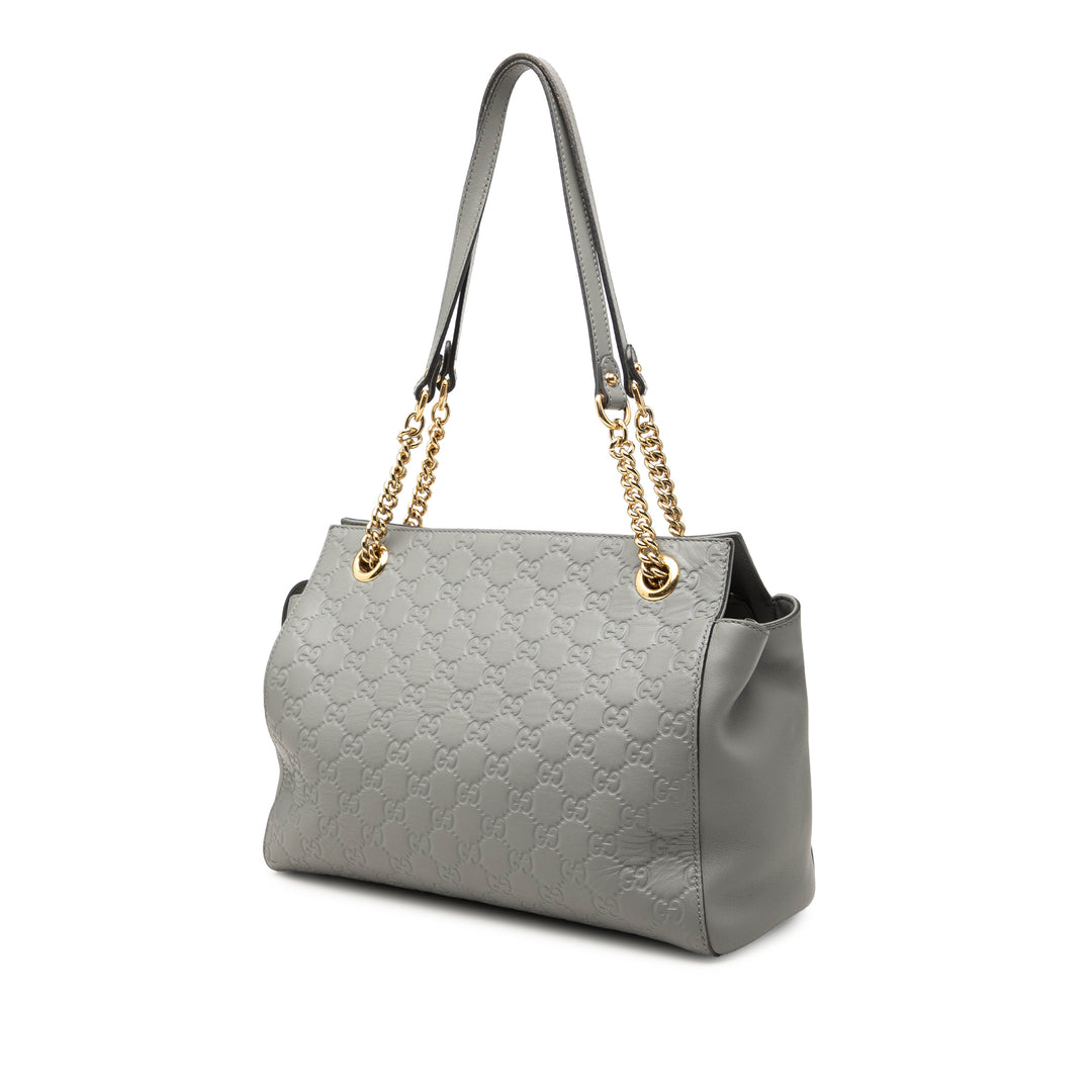Guccissima Souple Sac Moyen Gris