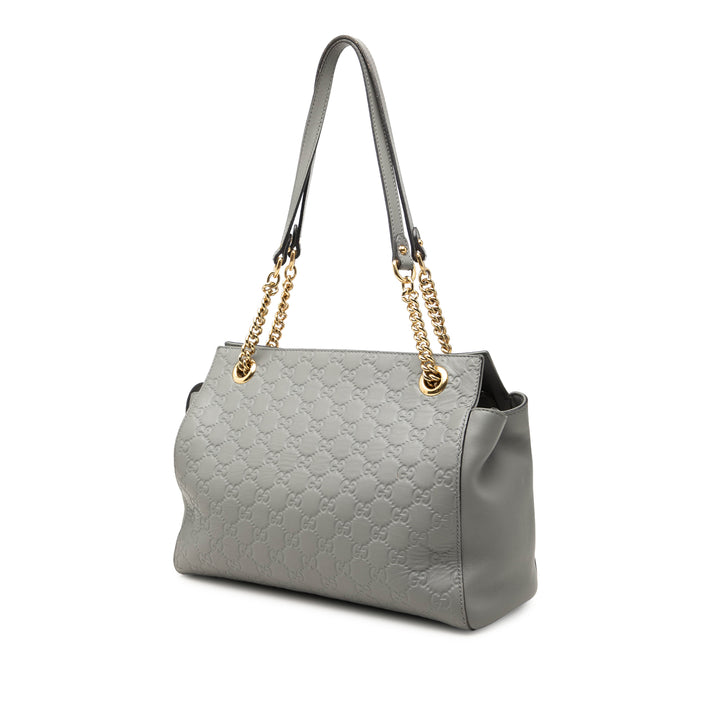 Guccissima Souple Sac Moyen Gris