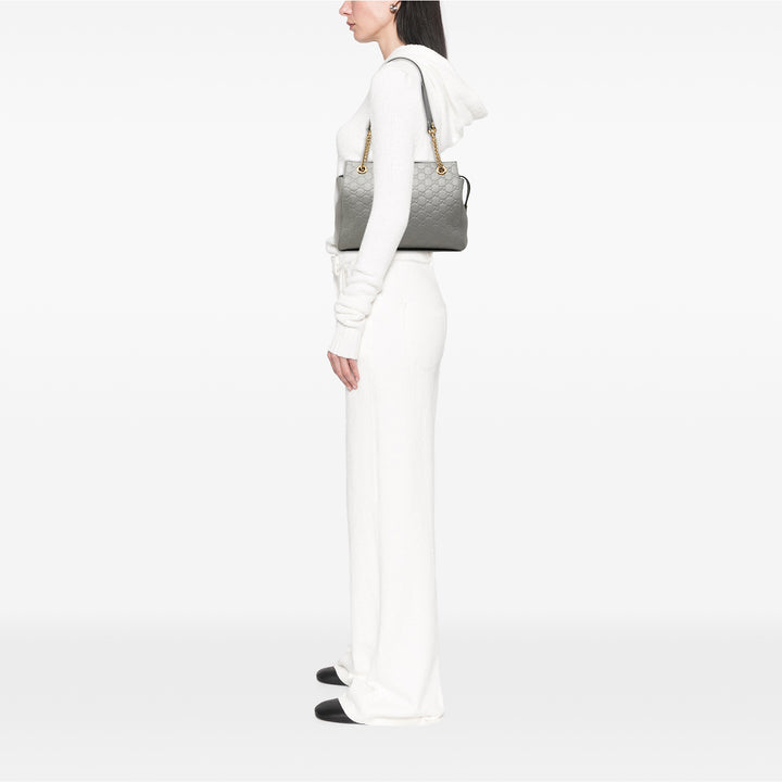 Guccissima Souple Sac Moyen Gris