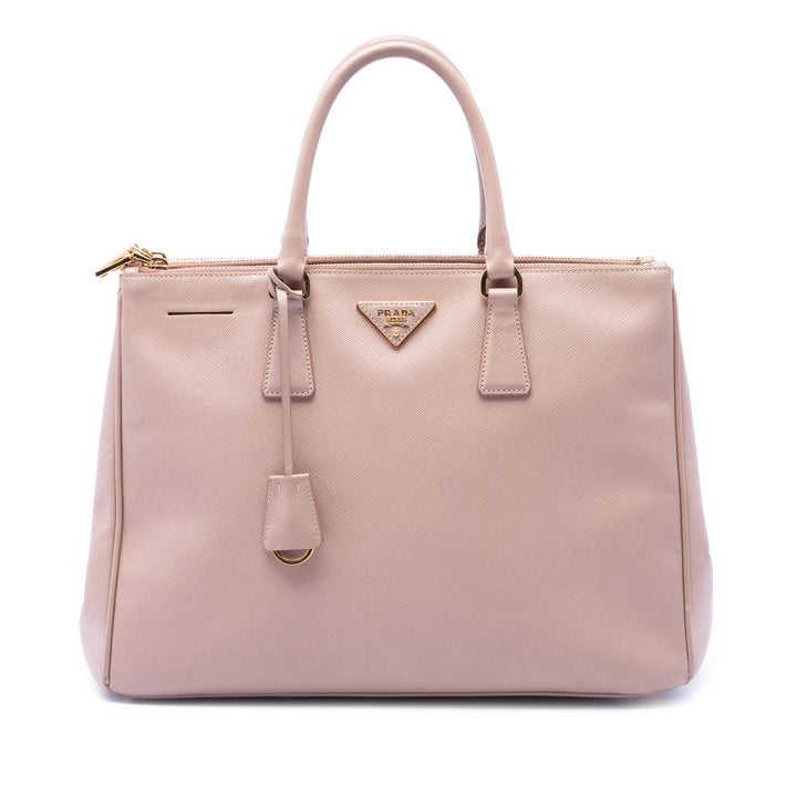 Prada Large Saffiano Lux Galleria Double Zip Sac