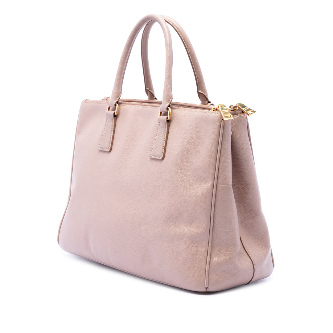 Prada Large Saffiano Lux Galleria Double Zip Sac
