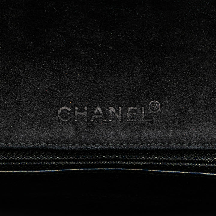 Choco Bar Suede Stitched Chain Flap Black - Gaby Paris