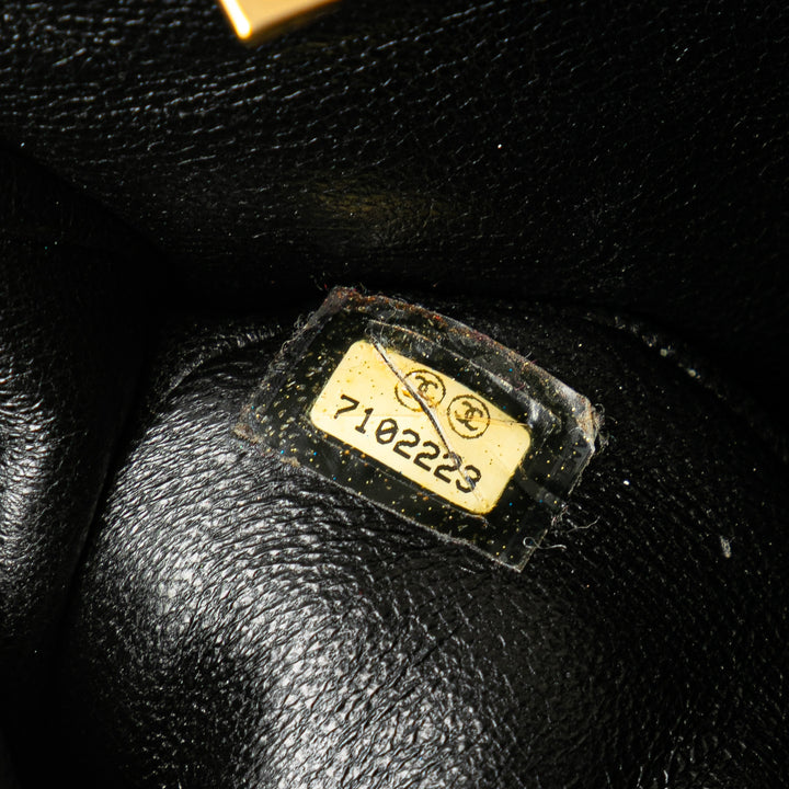 Choco Bar Suede Stitched Chain Flap Black - Gaby Paris