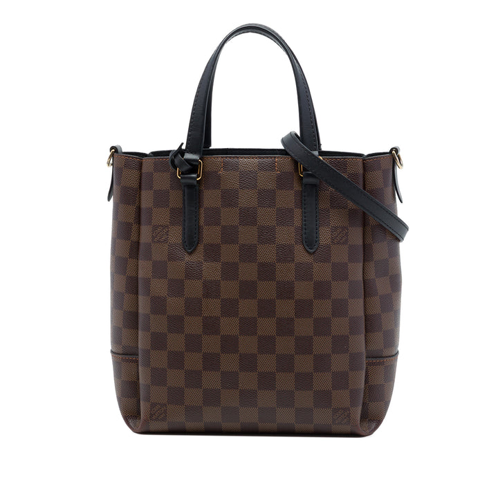 Louis Vuitton Sac à main Belmont Damier Ébène PM Marron – vue principale – GABY PARIS