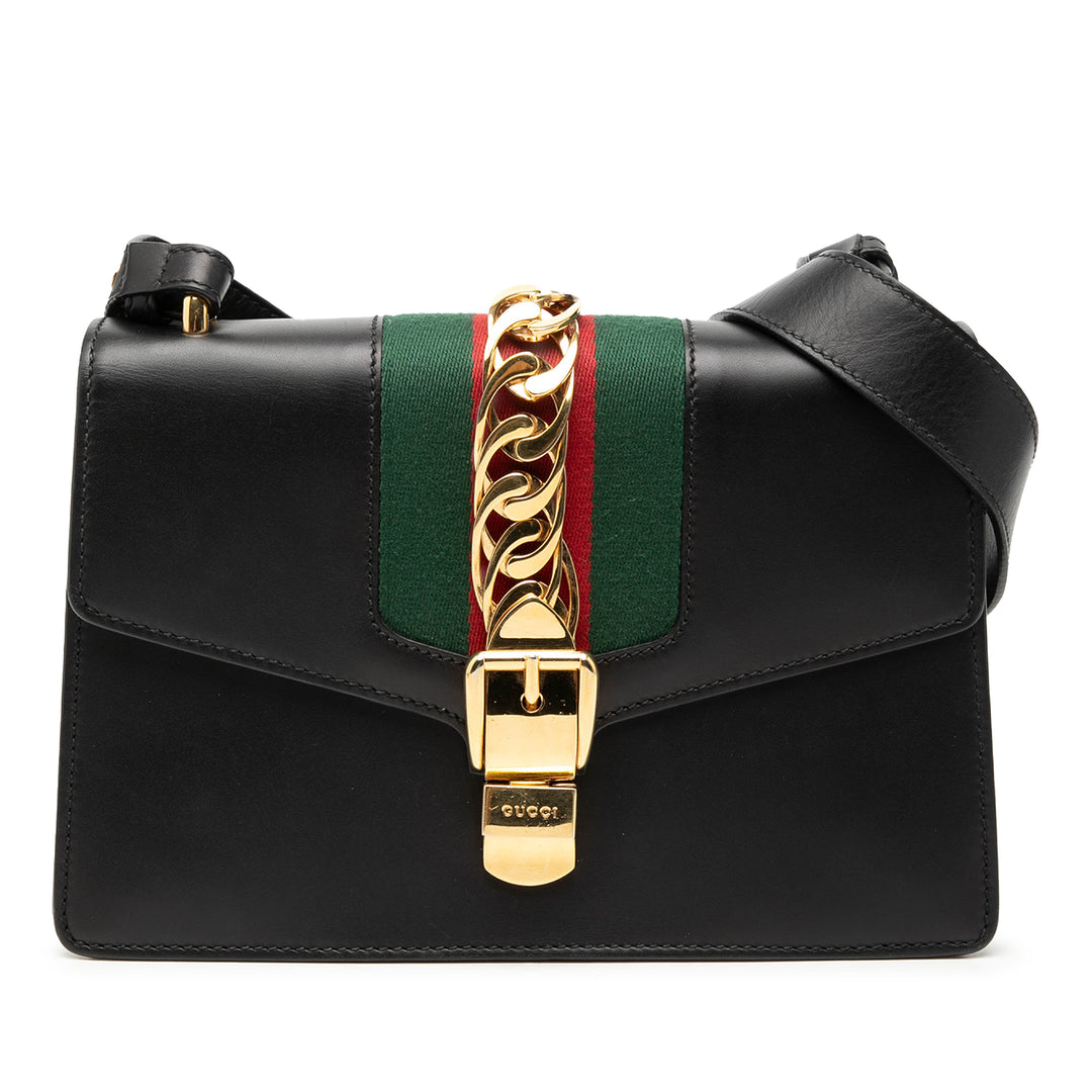 Gucci Web Sylvie Sac Petit Cuir de veau