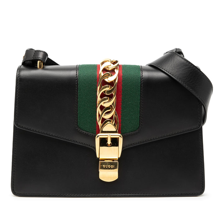 Gucci Web Sylvie Sac Petit Cuir de veau