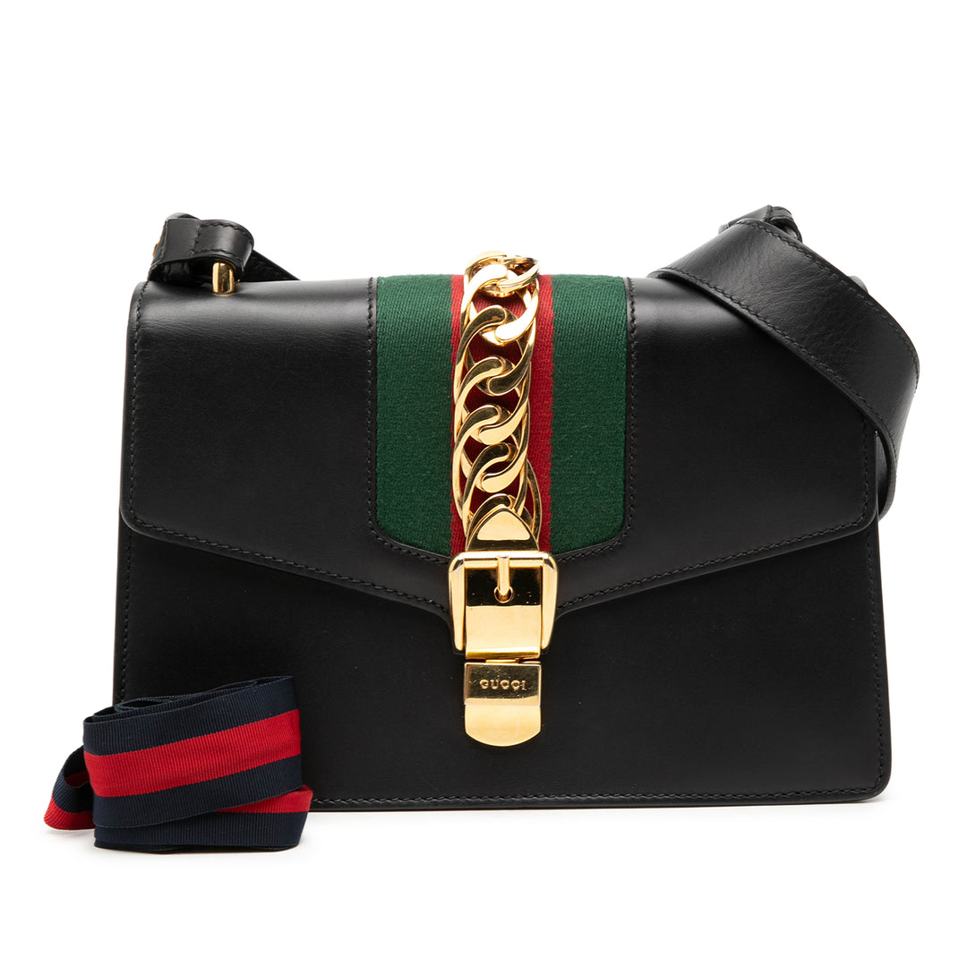 Gucci Web Sylvie Sac Petit Cuir de veau