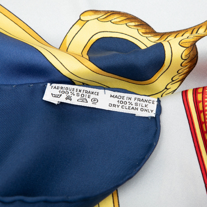 Hermès Springs Foulard 90 Bleu – vue 4 – GABY PARIS