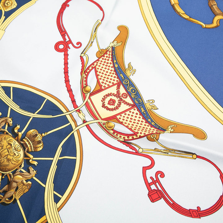 Hermès Springs Foulard 90 Bleu – vue 7 – GABY PARIS