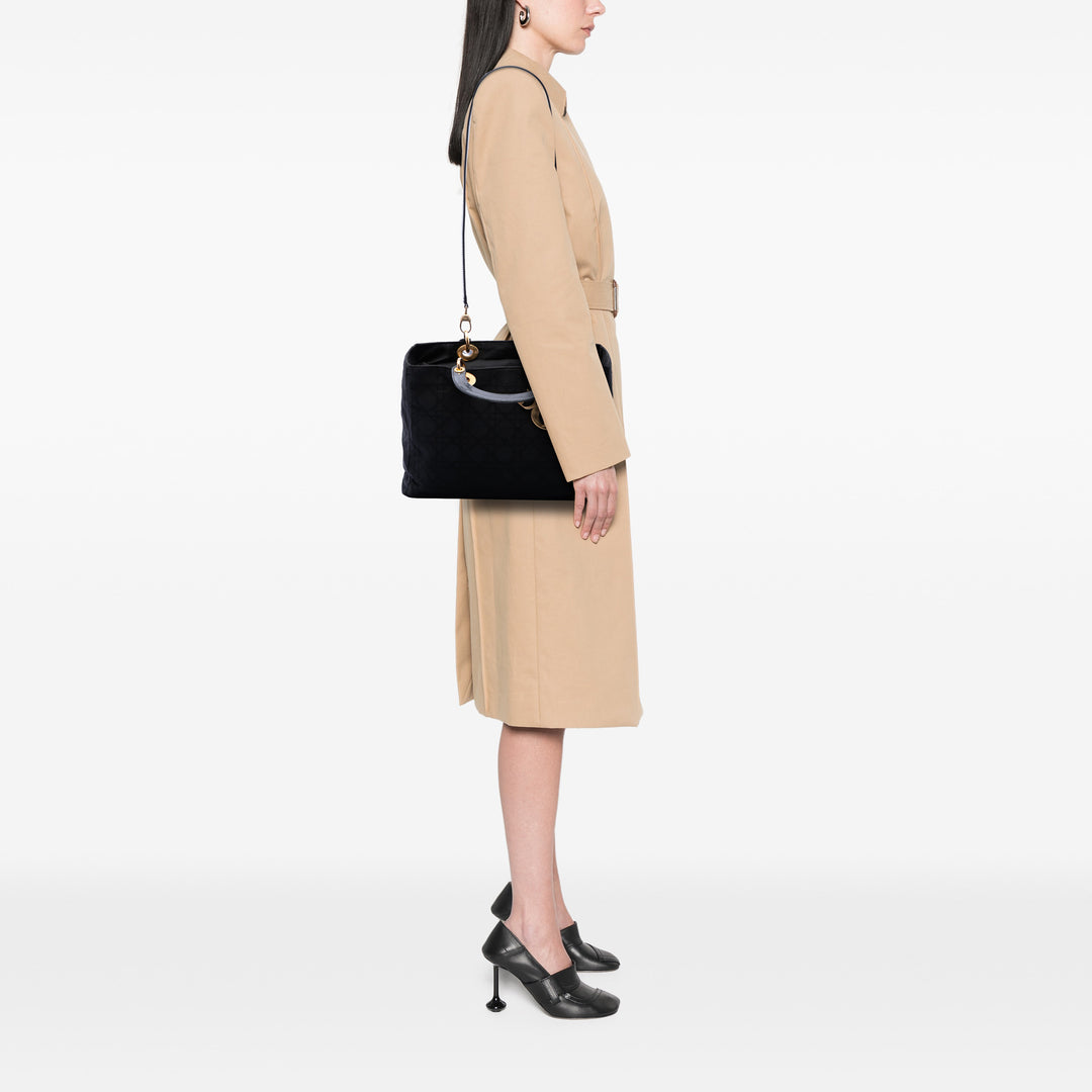 Dior Large Nylon Cannage Lady Dior