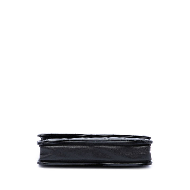 Chanel CC Matelassé Wallet on Chain Noir – vue 3 – GABY PARIS