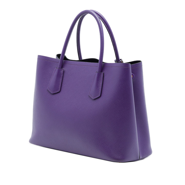 Prada Double Sac Moyen Cuir Saffiano