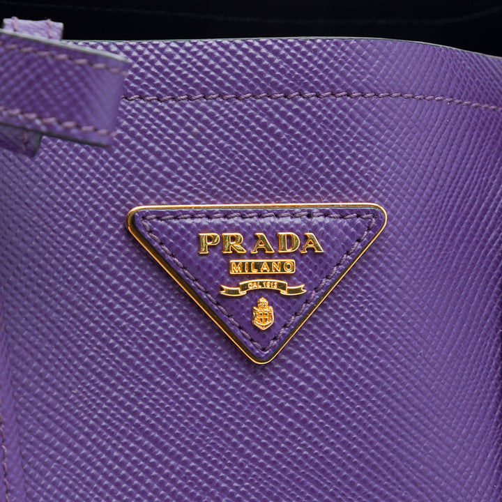 Prada Double Sac Moyen Cuir Saffiano