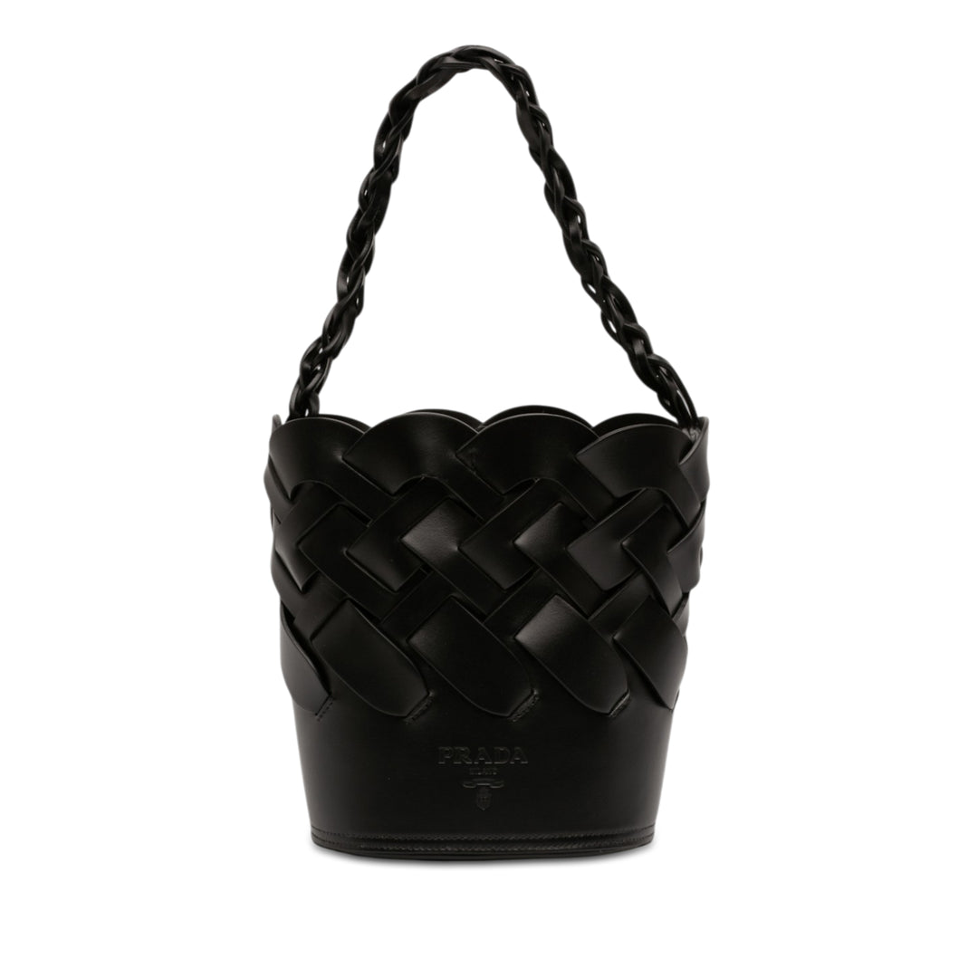 Prada Vitello Intreccio Tress Bucket Sac