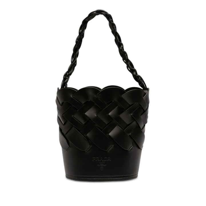 Prada Vitello Intreccio Tress Bucket Sac
