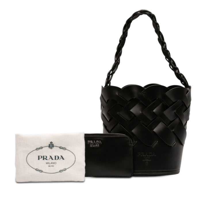 Prada Vitello Intreccio Tress Bucket Sac