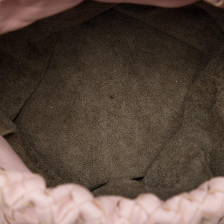 Bottega Veneta Intrecciato Sac à cordon seau nappa Rose – vue 4 – GABY PARIS