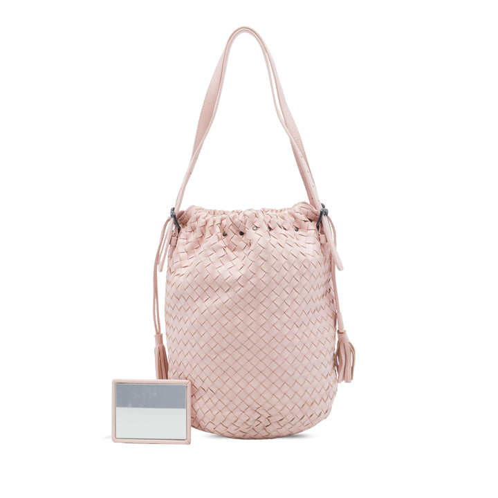 Bottega Veneta Intrecciato Sac à cordon seau nappa Rose – vue 7 – GABY PARIS
