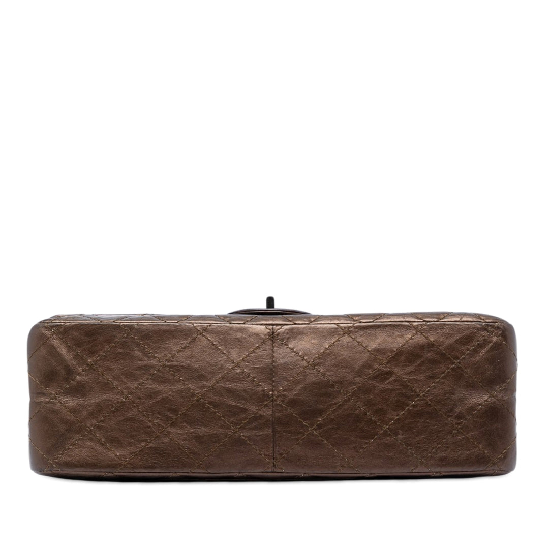 Chanel Matelassé Metallic vieilli Cuir de veau Reissue 2.55 Double rabat 226