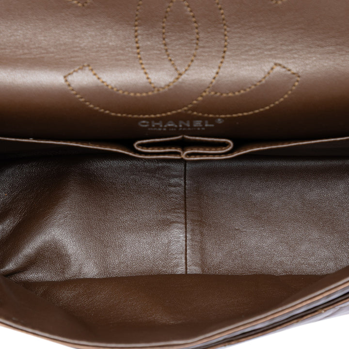 Chanel Matelassé Metallic vieilli Cuir de veau Reissue 2.55 Double rabat 226