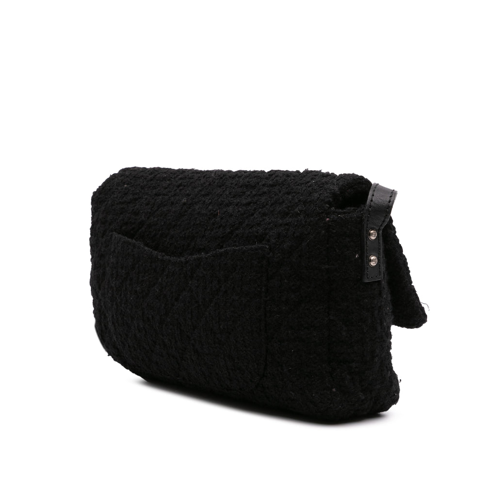 Jumbo Reissue 2.55 Quilted Tweed Easy Messenger Flap Black - Gaby Paris