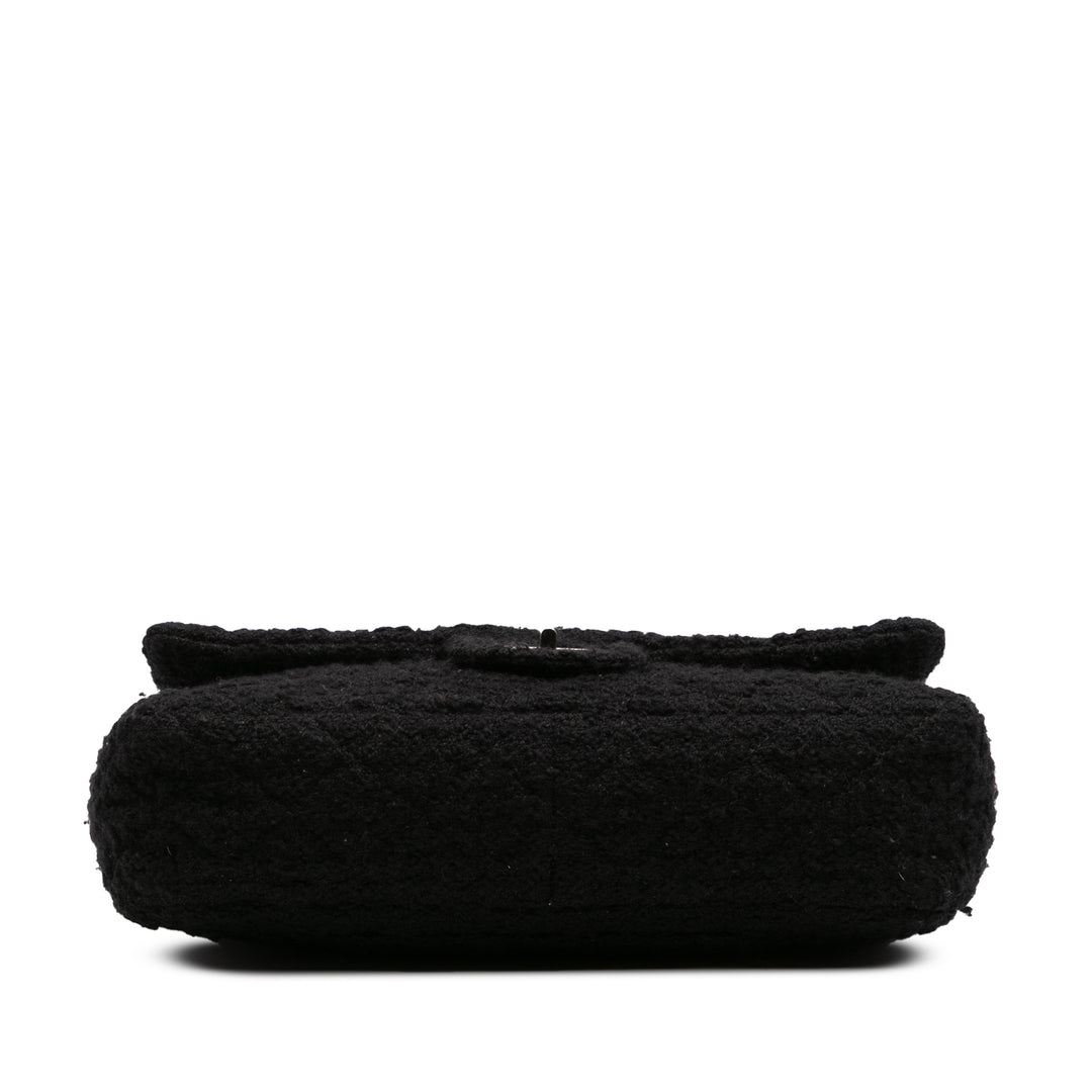 Jumbo Reissue 2.55 Quilted Tweed Easy Messenger Flap Black - Gaby Paris
