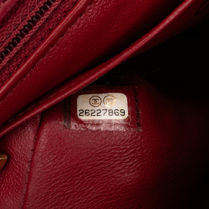 Medium Braided Classic Tweed Single Flap Red - Gaby Paris