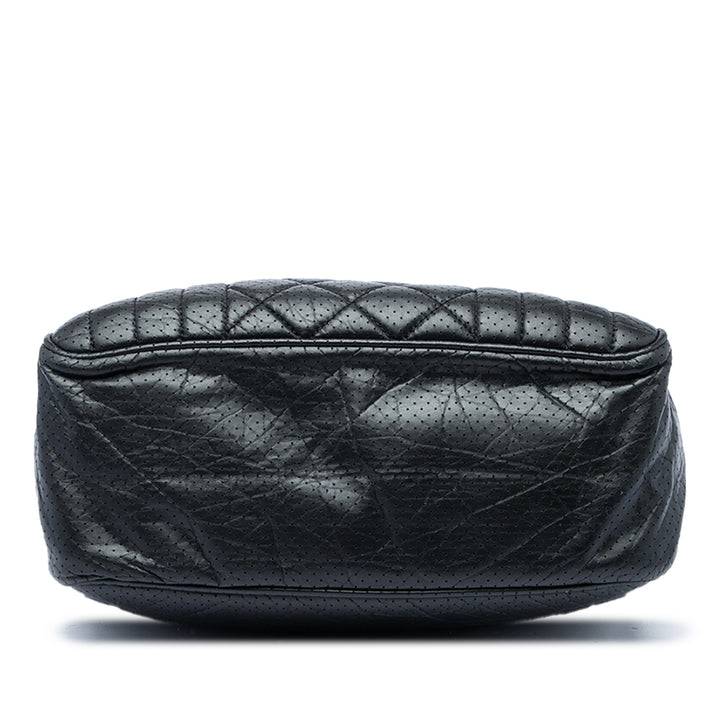 perforé 50s Sac Cuir de veau Noir