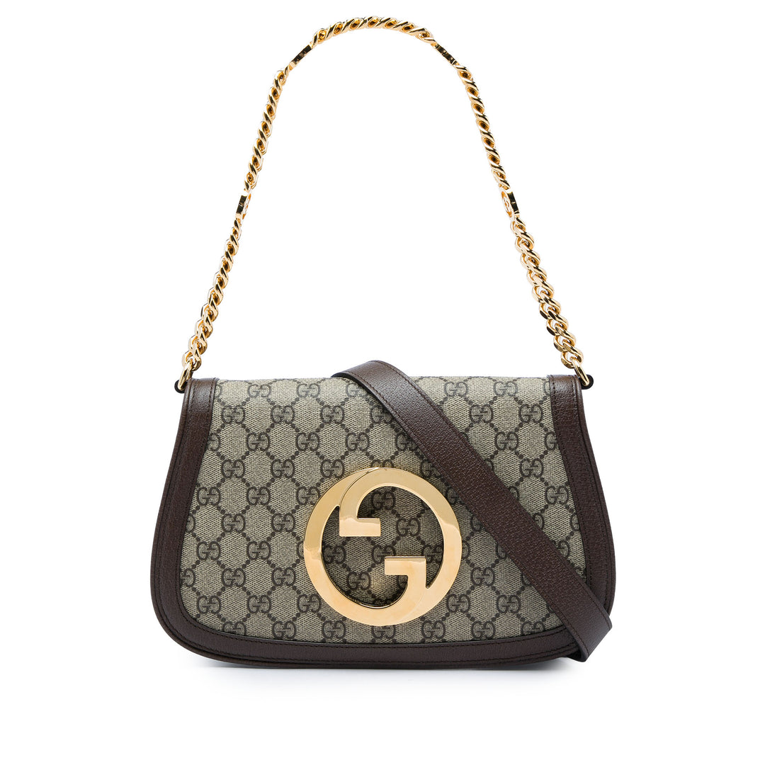 Blondie Chaîne Sac Petit GG Supreme Beige