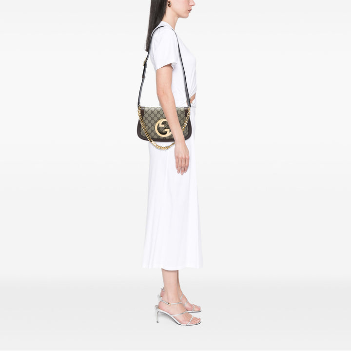 Blondie Chaîne Sac Petit GG Supreme Beige