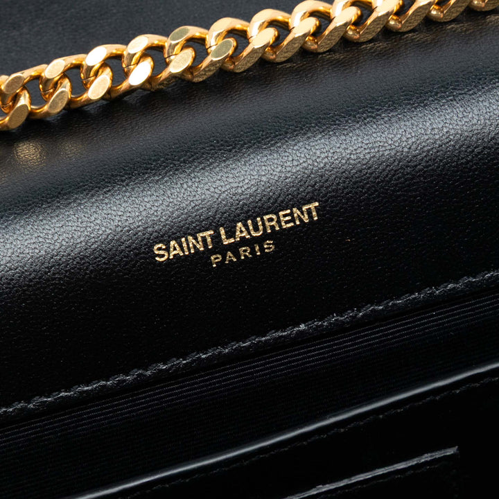 Saint Laurent Medium Cuir Monogram Kate Jewel Stud Sac porté croisé