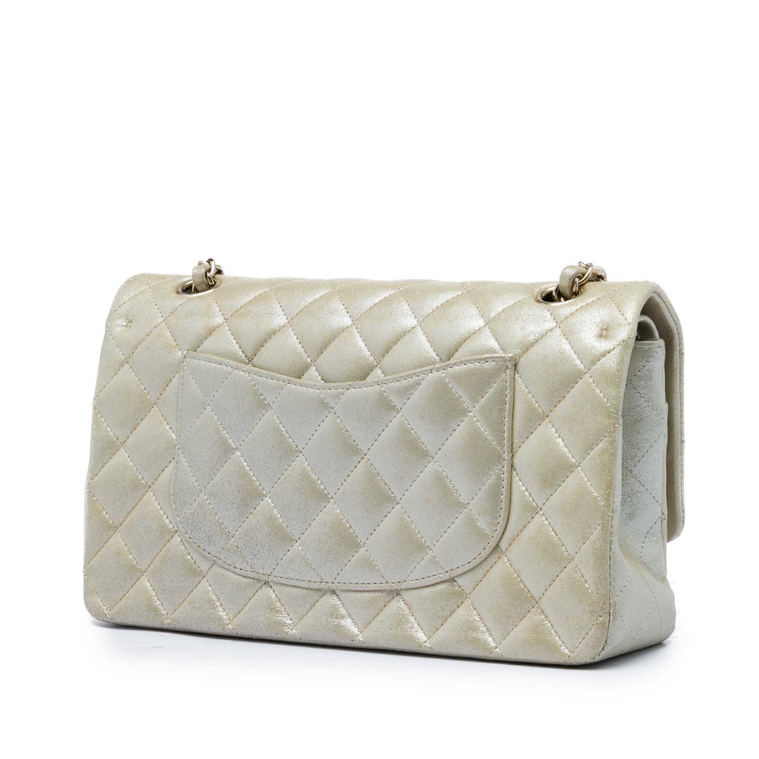 Classic Irisé Double rabat Moyen Cuir d'agneau Doré