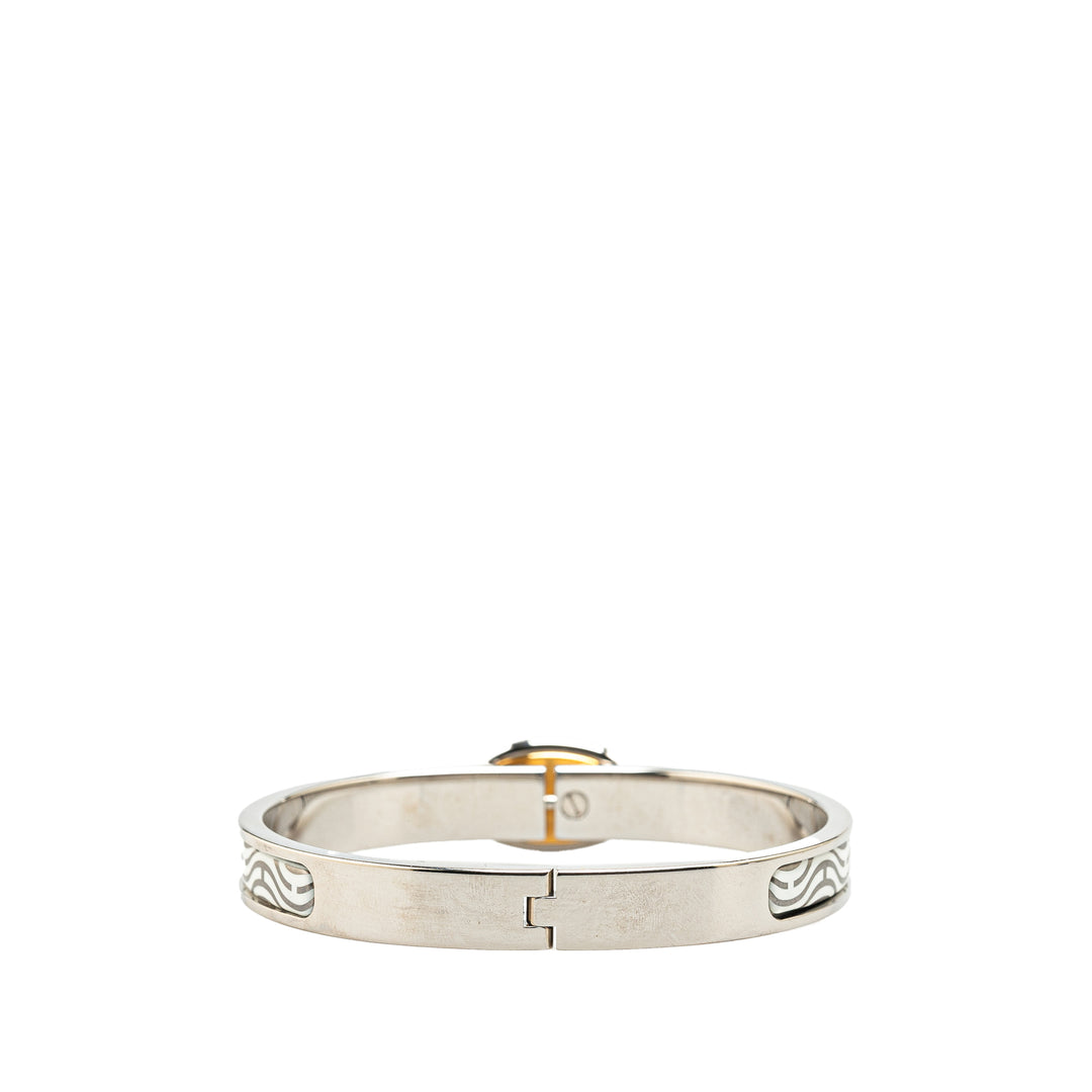 Mini Enamel Clic Chaine d'Ancre Bracelet Silver - Gaby Paris