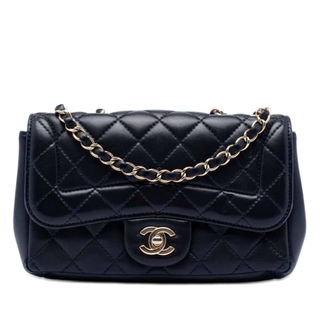 Chanel Mini Matelassé Cuir d’agneau Mademoiselle Chic à rabat