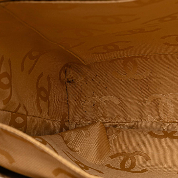 CC Square Quilted Patent Tote Brown - Gaby Paris