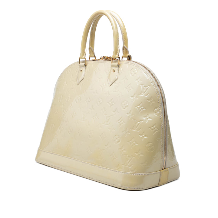 Louis Vuitton Alma GM Cuir verni Monogram Beige