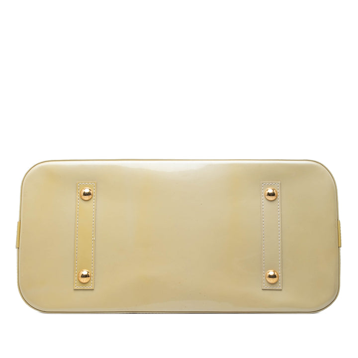 Louis Vuitton Alma GM Cuir verni Monogram Beige