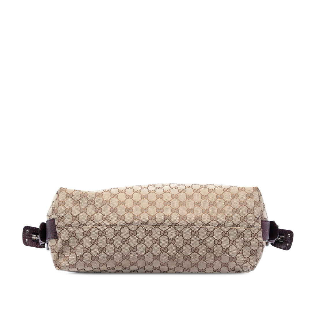 Gucci Medium GG Toile Bamboo Bar Cabas