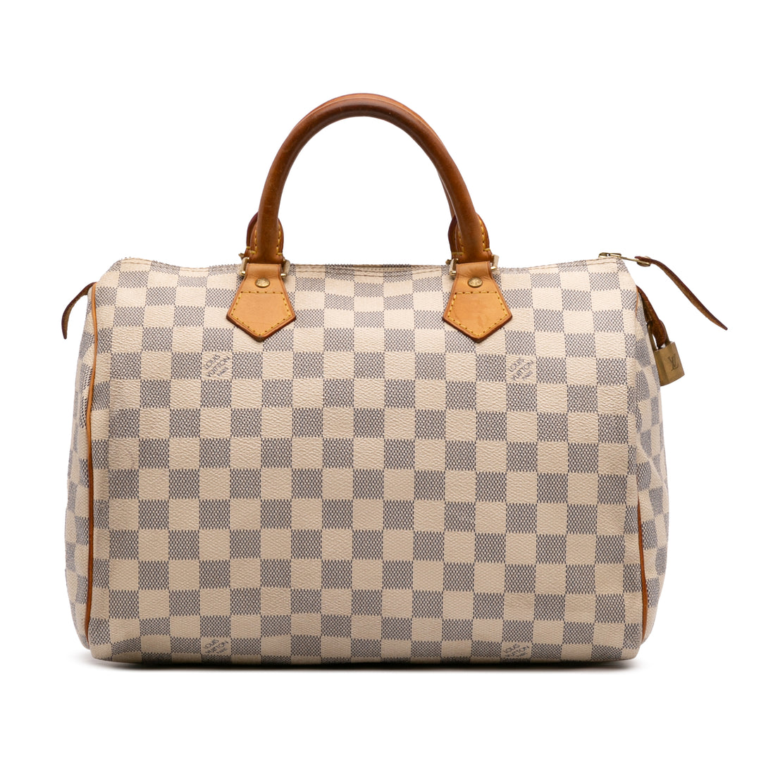 Louis Vuitton Damier Azur Speedy 30 Blanc – GABY PARIS Authentique