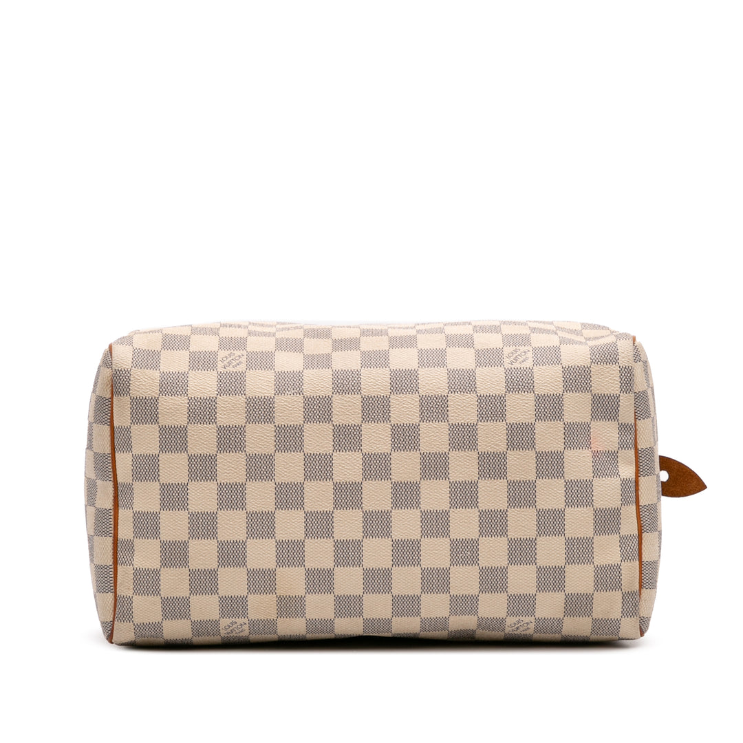 Louis Vuitton Damier Azur Speedy 30 Blanc – GABY PARIS Authentique